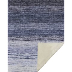 Premium Machine Washable ASB786 Blue 50" x 70" Sherpa Throw Blanket