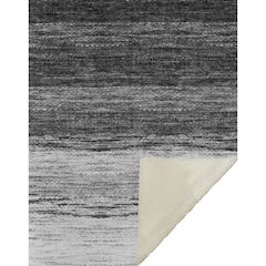 Premium Machine Washable ASB786 Gray 50" x 70" Sherpa Throw Blanket