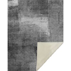 Premium Machine Washable ASB787 Gray 50" x 70" Sherpa Throw Blanket