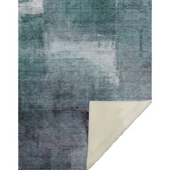 Premium Machine Washable ASB787 Teal 50" x 70" Sherpa Throw Blanket