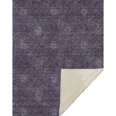Premium Machine Washable ASB788 Eggplant 50" x 70" Sherpa Throw Blanket