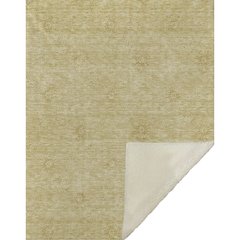 Premium Machine Washable ASB789 Gold 50" x 70" Sherpa Throw Blanket