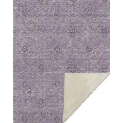 Premium Machine Washable ASB789 Plum 50" x 70" Sherpa Throw Blanket