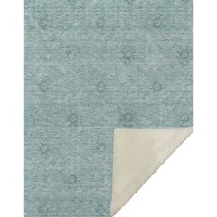 Premium Machine Washable ASB789 Teal 50" x 70" Sherpa Throw Blanket