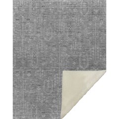 Premium Machine Washable ASB790 Gray 50" x 70" Sherpa Throw Blanket