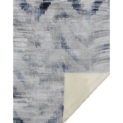 Premium Machine Washable ASB791 Gray 50" x 70" Sherpa Throw Blanket