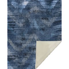 Premium Machine Washable ASB792 Blue 50" x 70" Sherpa Throw Blanket