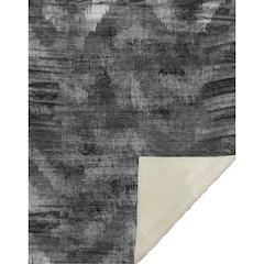 Premium Machine Washable ASB792 Gray 50" x 70" Sherpa Throw Blanket