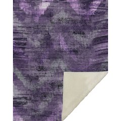 Premium Machine Washable ASB792 Purple 50" x 70" Sherpa Throw Blanket