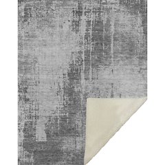 Premium Machine Washable ASB796 Gray 50" x 70" Sherpa Throw Blanket
