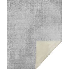 Premium Machine Washable ASB796 Silver 50" x 70" Sherpa Throw Blanket