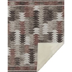 Premium Machine Washable ASB798 Chocolate 50" x 70" Sherpa Throw Blanket
