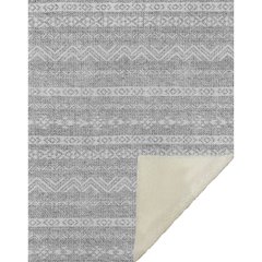 Premium Machine Washable ASB803 Gray 50" x 70" Sherpa Throw Blanket