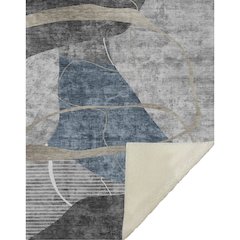 Premium Machine Washable ASB804 Blue 50" x 70" Sherpa Throw Blanket