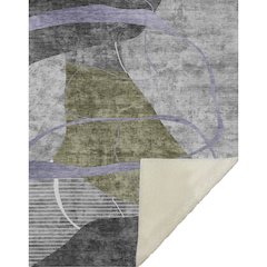 Premium Machine Washable ASB804 Olive 50" x 70" Sherpa Throw Blanket