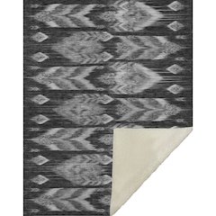 Premium Machine Washable ASB812 Black 50" x 70" Sherpa Throw Blanket