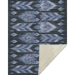 Premium Machine Washable ASB812 Blue 50" x 70" Sherpa Throw Blanket