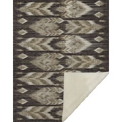 Premium Machine Washable ASB812 Brown 50" x 70" Sherpa Throw Blanket