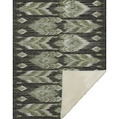 Premium Machine Washable ASB812 Olive 50" x 70" Sherpa Throw Blanket
