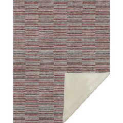 Premium Machine Washable ASB816 Red 50" x 70" Sherpa Throw Blanket