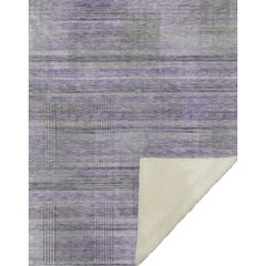 Premium Machine Washable ASB819 Purple 50" x 70" Sherpa Throw Blanket