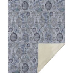 Premium Machine Washable ASB821 Blue 50" x 70" Sherpa Throw Blanket