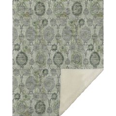 Premium Machine Washable ASB821 Green 50" x 70" Sherpa Throw Blanket