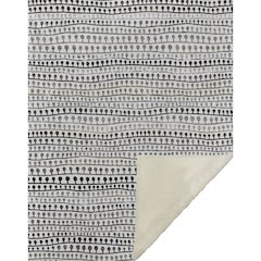 Premium Machine Washable ASB823 Ivory 50" x 70" Sherpa Throw Blanket