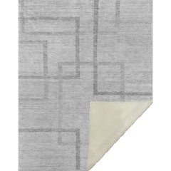 Premium Machine Washable ASB827 Gray 50" x 70" Sherpa Throw Blanket