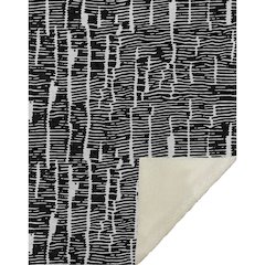 Premium Machine Washable ASB830 Black 50" x 70" Sherpa Throw Blanket