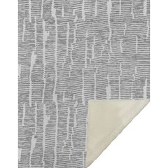 Premium Machine Washable ASB830 Gray 50" x 70" Sherpa Throw Blanket
