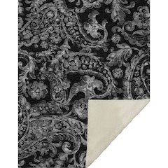 Premium Machine Washable ASB835 Black 50" x 70" Sherpa Throw Blanket