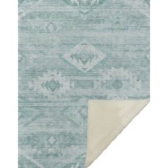 Premium Machine Washable ASB837 Aqua 50" x 70" Sherpa Throw Blanket