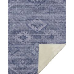 Premium Machine Washable ASB837 Navy 50" x 70" Sherpa Throw Blanket