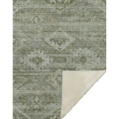 Premium Machine Washable ASB837 Olive 50" x 70" Sherpa Throw Blanket