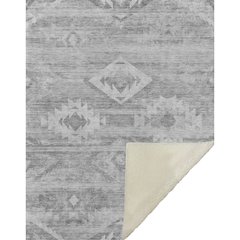 Premium Machine Washable ASB837 Silver 50" x 70" Sherpa Throw Blanket
