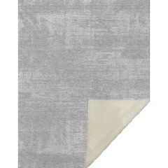 Premium Machine Washable ASB839 Silver 50" x 70" Sherpa Throw Blanket