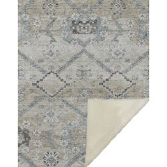Premium Machine Washable ASB841 Beige 50" x 70" Sherpa Throw Blanket