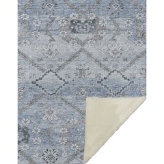 Premium Machine Washable ASB841 Blue 50" x 70" Sherpa Throw Blanket