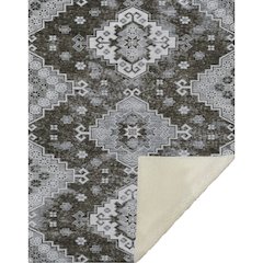 Premium Machine Washable ASB846 Chocolate 50" x 70" Sherpa Throw Blanket