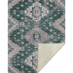 Premium Machine Washable ASB846 Emerald 50" x 70" Sherpa Throw Blanket