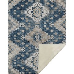 Premium Machine Washable ASB846 Navy 50" x 70" Sherpa Throw Blanket
