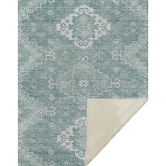 Premium Machine Washable ASB847 Aqua 50" x 70" Sherpa Throw Blanket