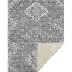 Premium Machine Washable ASB847 Gray 50" x 70" Sherpa Throw Blanket