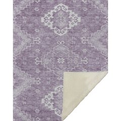 Premium Machine Washable ASB847 Lavender 50" x 70" Sherpa Throw Blanket