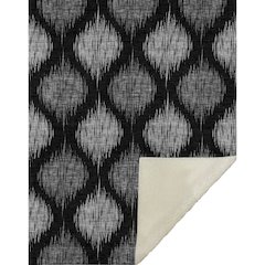Premium Machine Washable ASB848 Black 50" x 70" Sherpa Throw Blanket