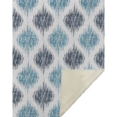 Premium Machine Washable ASB848 Blue 50" x 70" Sherpa Throw Blanket
