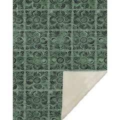 Premium Machine Washable ASB853 Green 50" x 70" Sherpa Throw Blanket