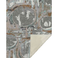 Premium Machine Washable ASB855 Gray 50" x 70" Sherpa Throw Blanket