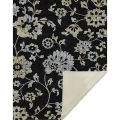 Premium Machine Washable ASB856 Black 50" x 70" Sherpa Throw Blanket